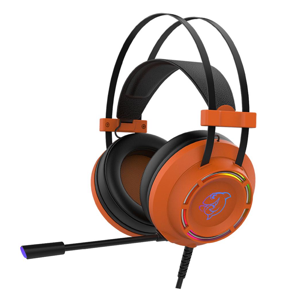 7.1 Channel Gaming Headset Electric Race Headphone USB Wired Orange