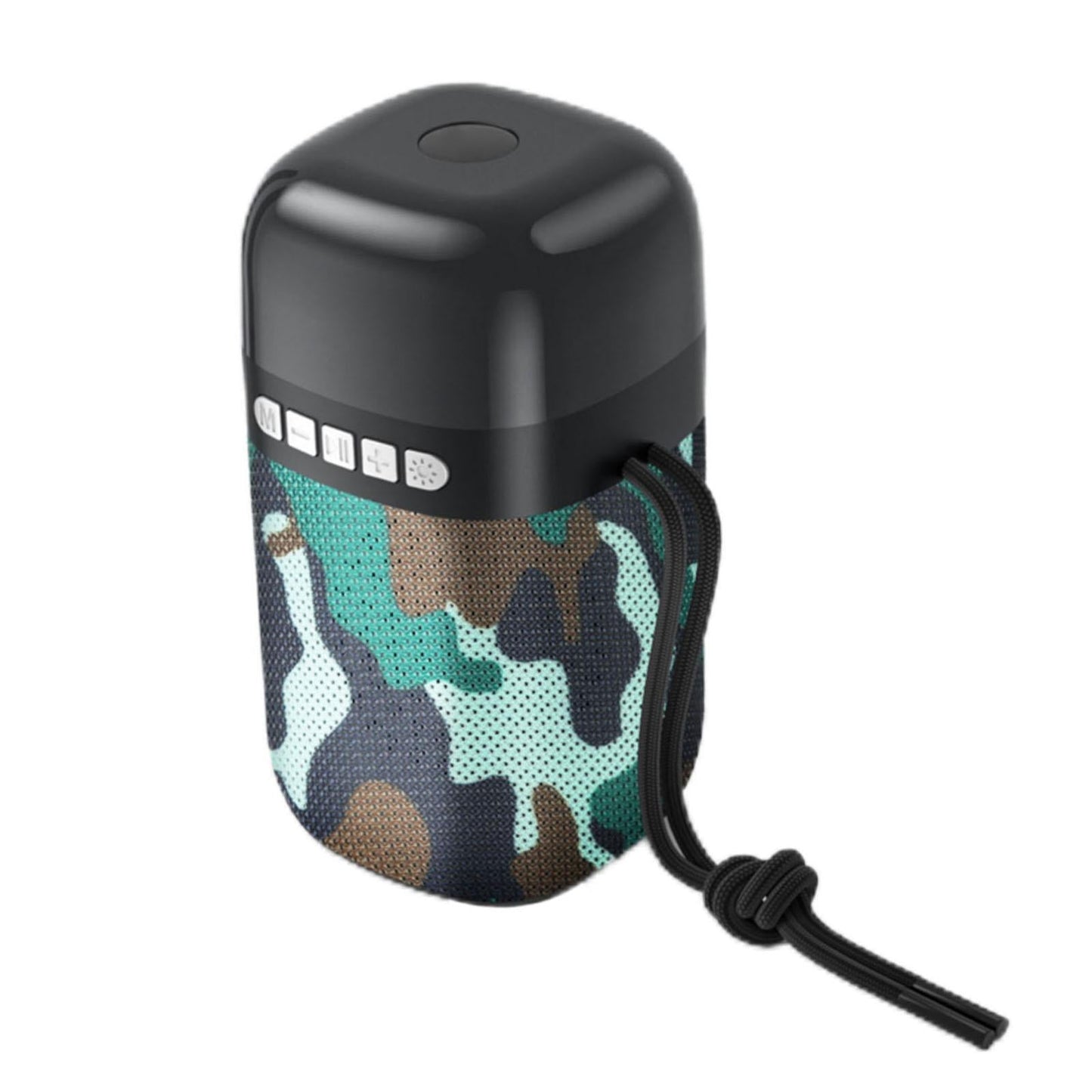 Outdoor Portable Speaker Bluetooth FM Cool Lights TF Card Camouflage Green