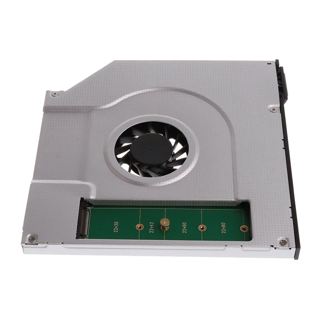 2nd Drive Caddy Frame M.2 NGFF SSD to SATA for 9.5mm DVD-ROM Laptop