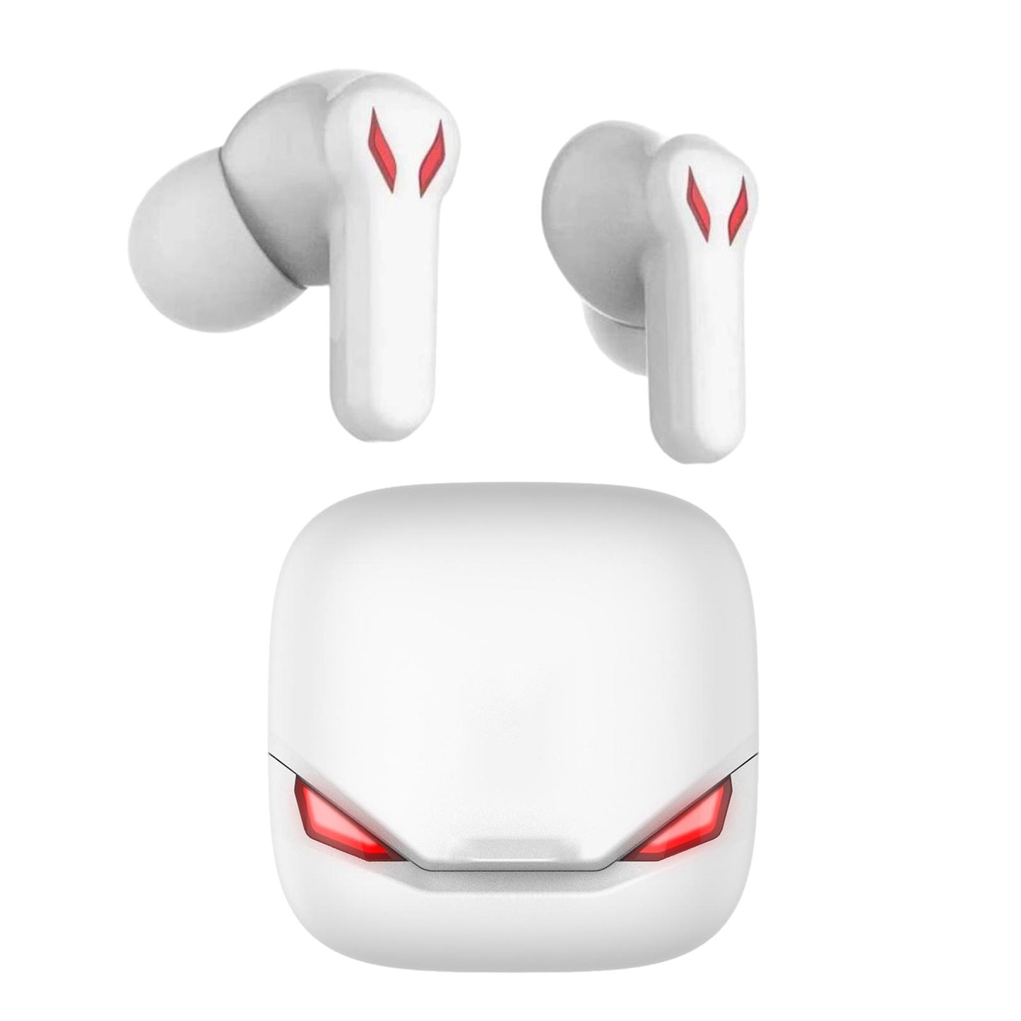 Bluetooth 5.0 Earbuds Waterproof Headset Built-in Microphone for Sports White