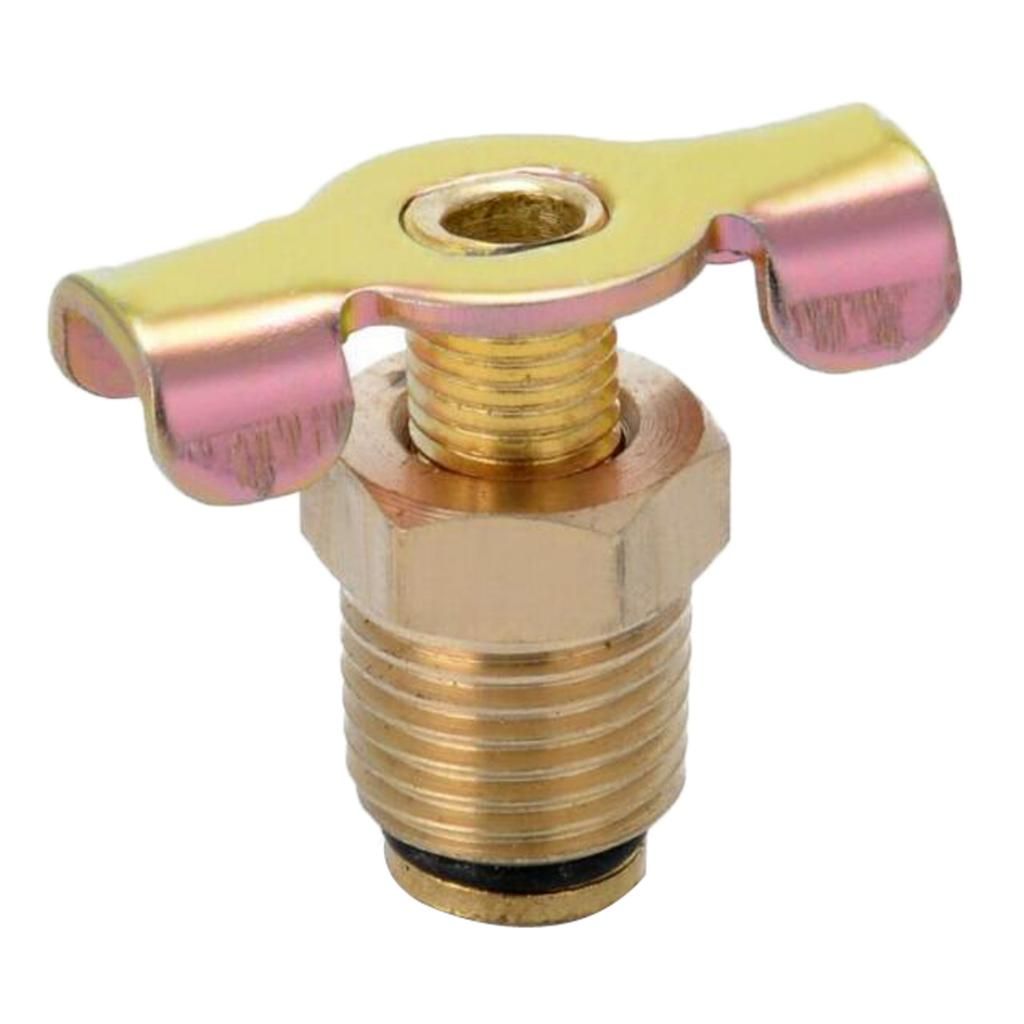 Air Compressor Tank Drain Valve Switch Plug Screw Brass with T-handle Home
