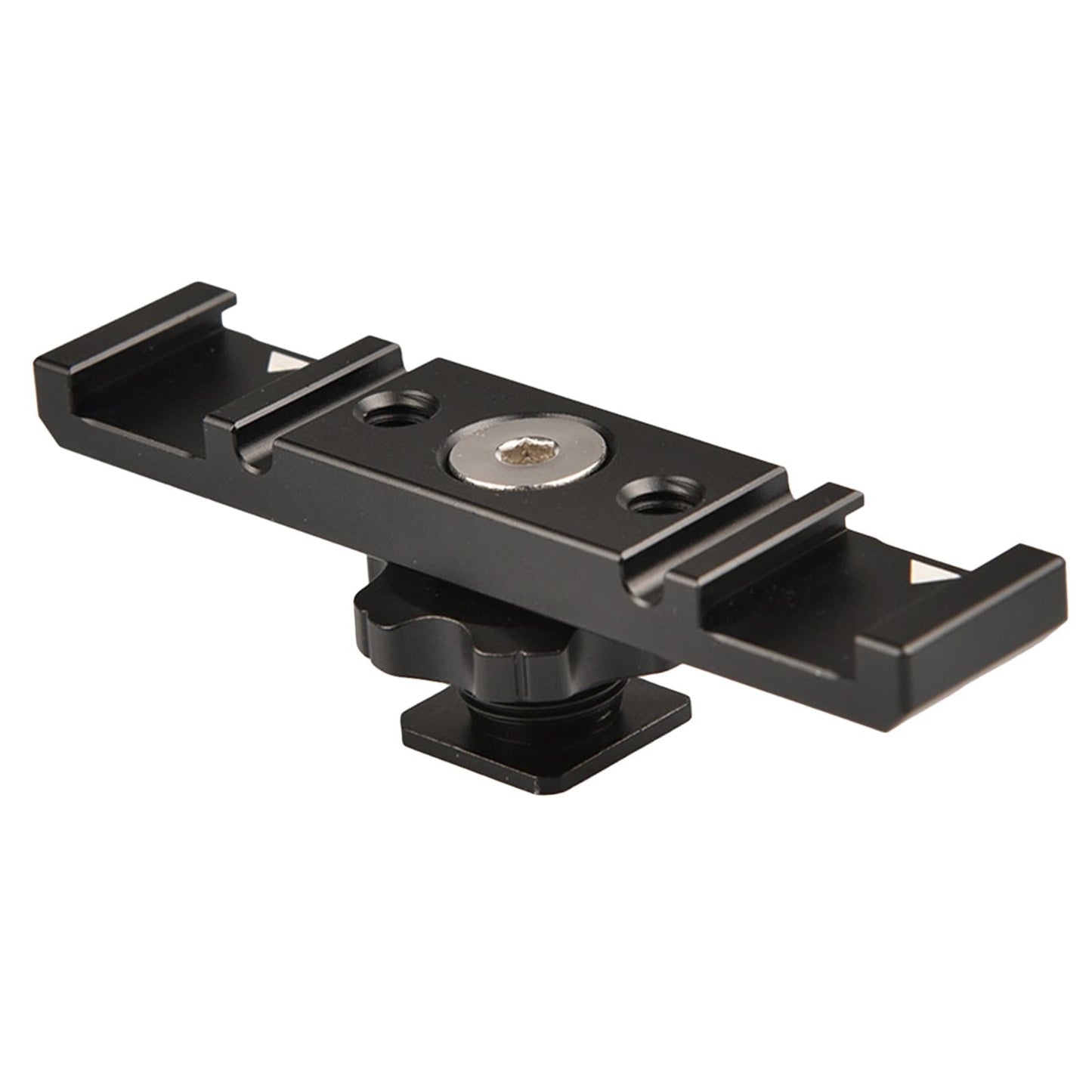 Dual Camera Hot Shoe Adapter Extension Bar Plate Hot Shoe Mount Bracket