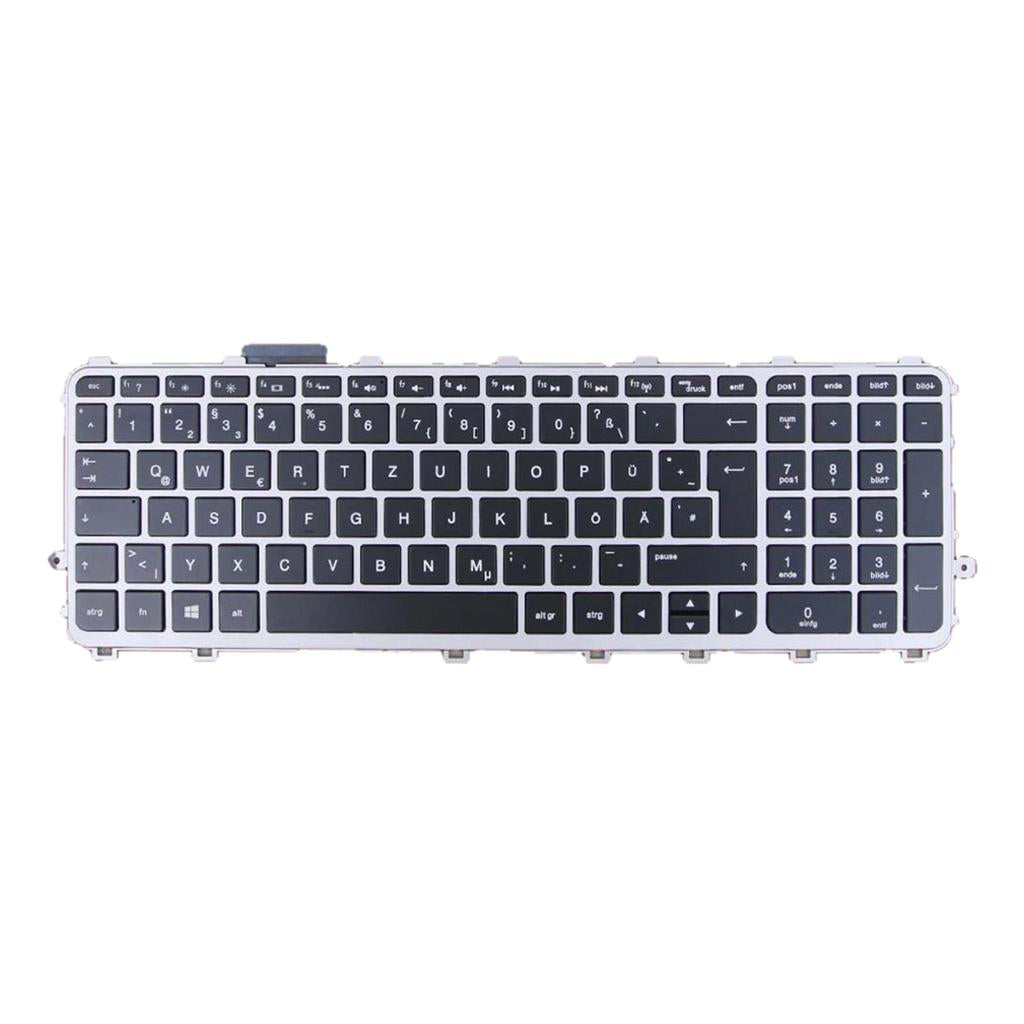 German Layout Backlit Keyobard w/Silver Frame for HP Envy 15-J 15T-J 15Z-J