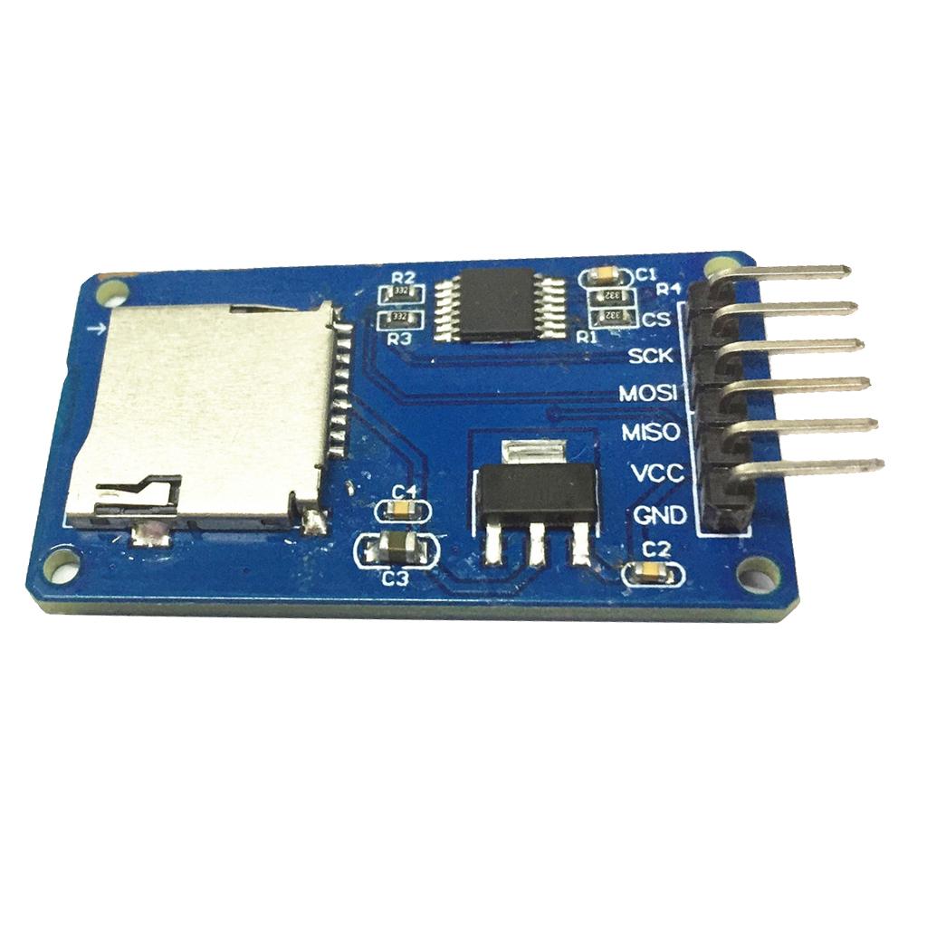 Micro SD SPI Interface Mini TF Card Adapter Reader Memory Shield Module for Arduino Size 42x24x12mm