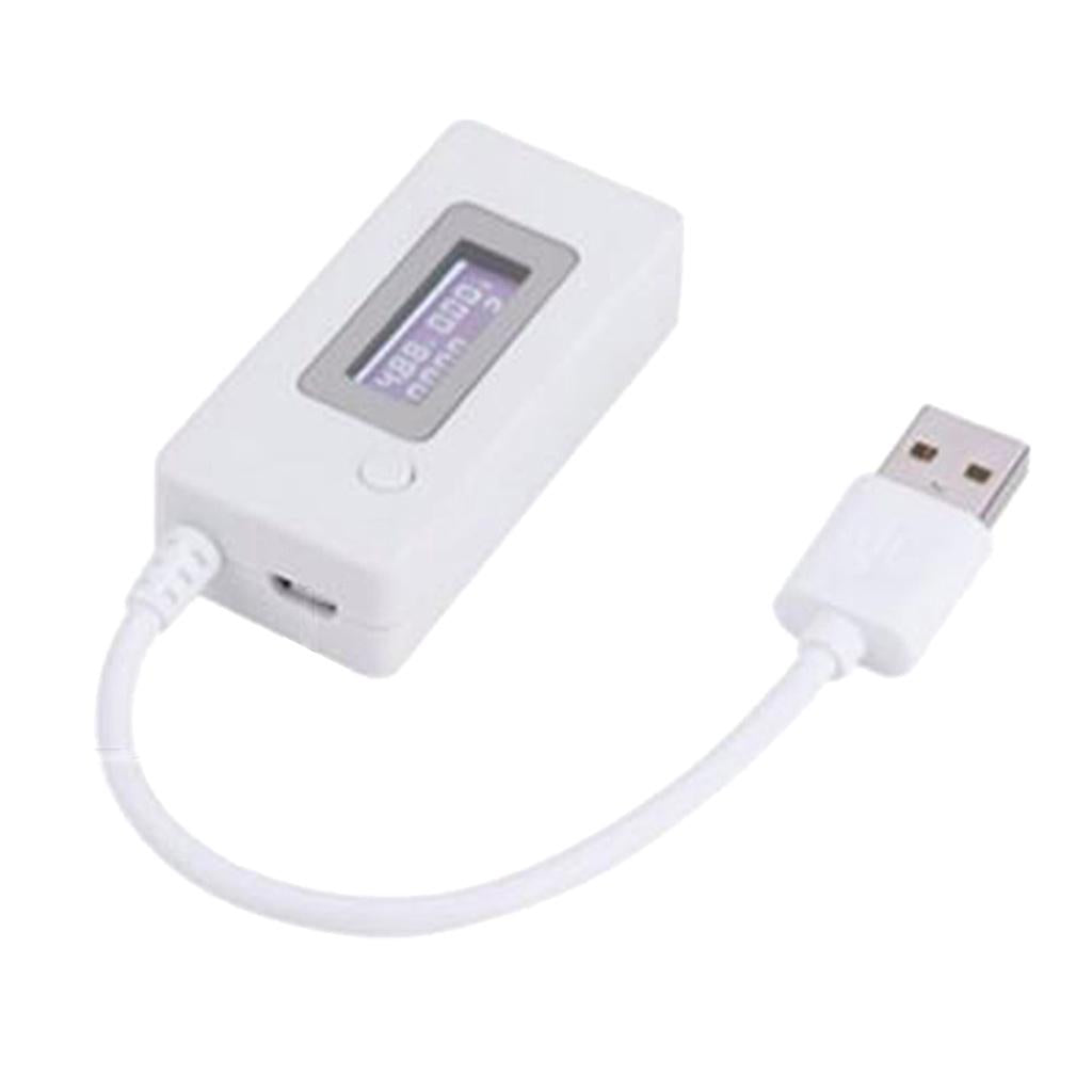 Mini Dual USB Current Voltage Tester USB Ammeter Charging Tester Monitor USB Ports Digital Display DC 4 30V, 0 99 hours