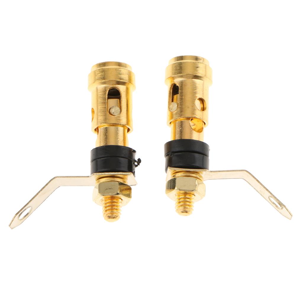 2pcs Speaker Banana Plug Jack Amplifier Terminal Binding Post Socket Connector Black