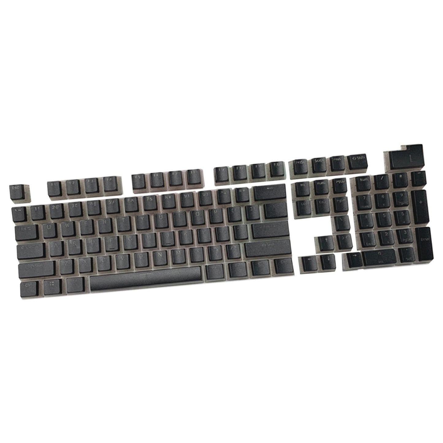 Gaming 108 Key Keycaps Kit Double Shot English PBT for Mechanical Keyboards Black