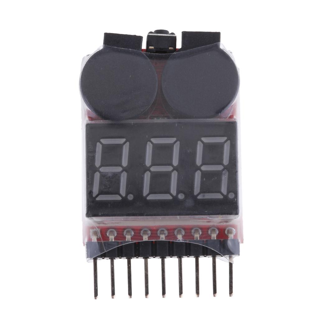 RC Lipo Battery Low Voltage Alarm 1S-8S Buzzer Indicator Tester LED
