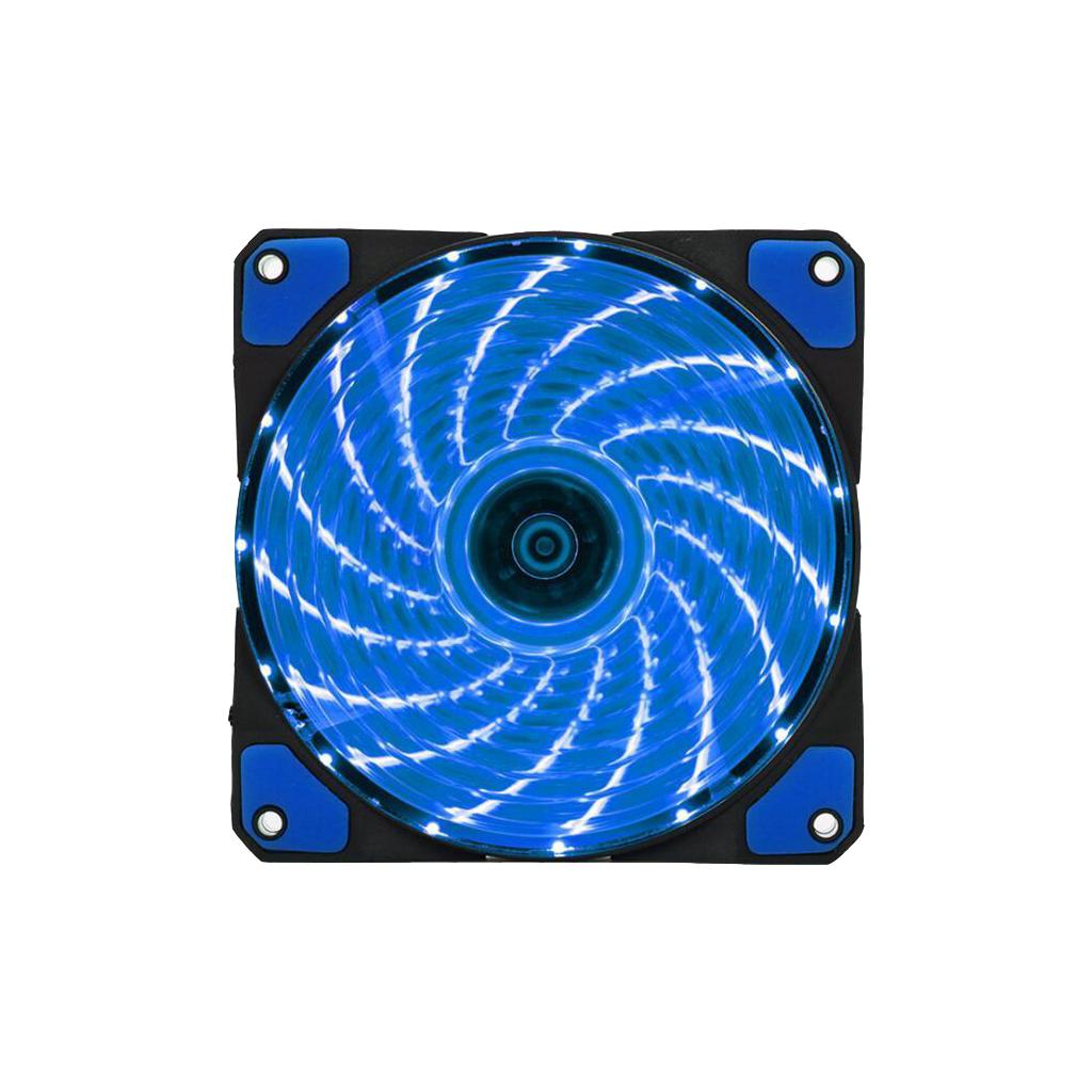 4 Pin Port 12CM Chassis Computer Case Mute Cooling Fan with LED Blue
