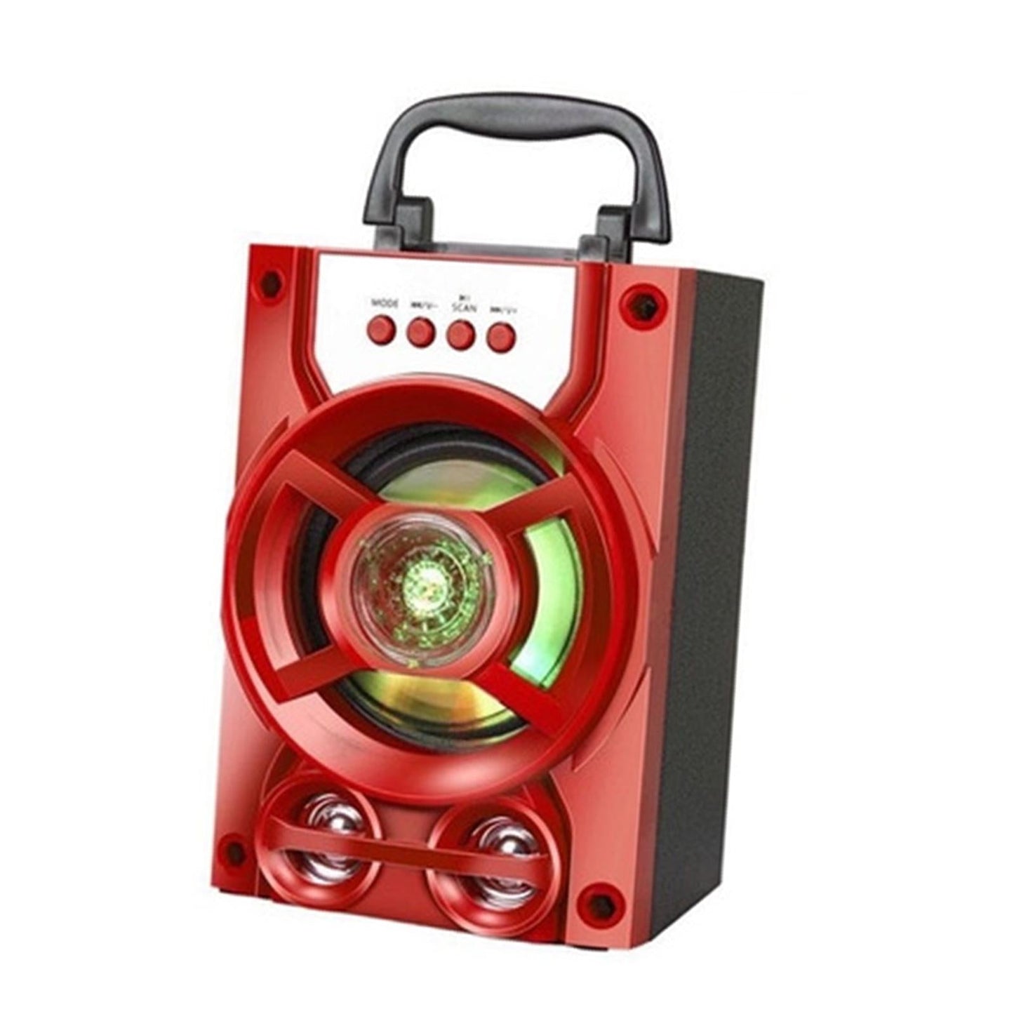 Bluetooth Karaoke Machine Speakers USB LED for Indoor Outdoor Singing Red