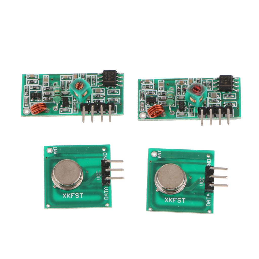 2 Pieces 433Mhz RF Transmitter+Receiver Superregeneration Module for Arduino