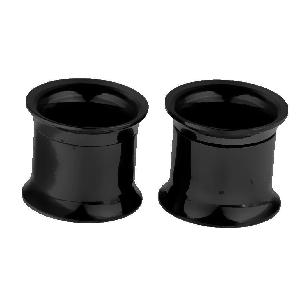 Black Stainless Steel Ear Flesh Tunnels Plugs Screw Expander Ear Gauges 10mm
