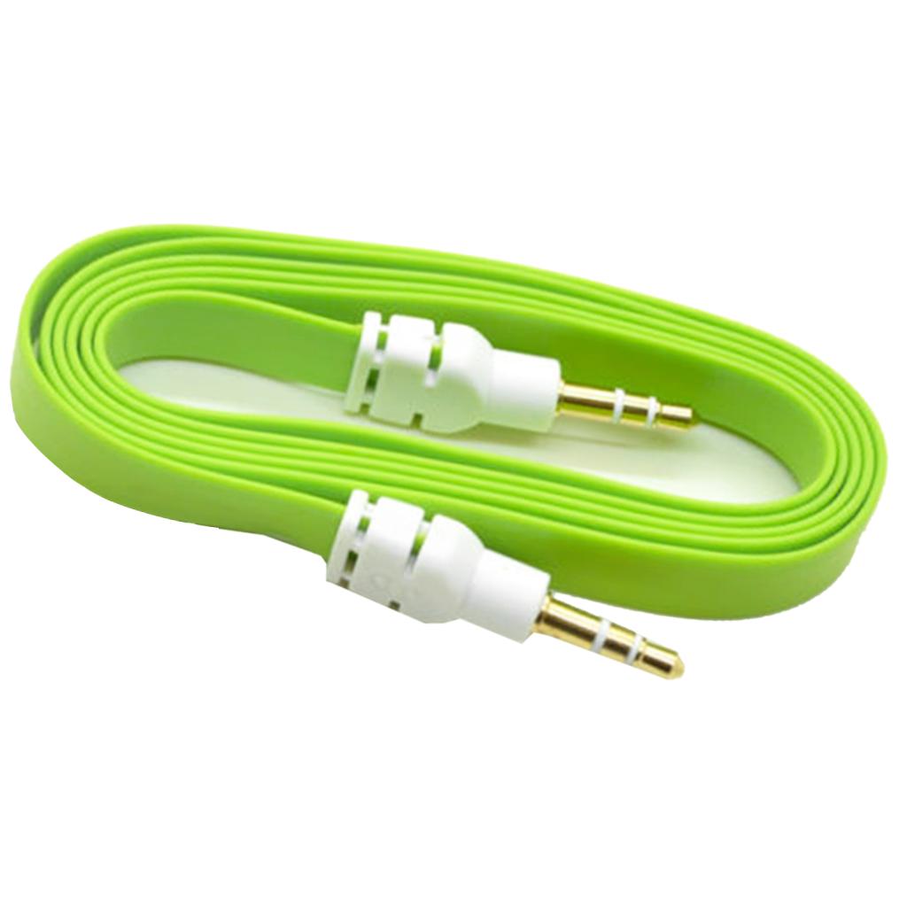 3.5mm Jack Male to Male Audio Cable Cord for Computer Mobile Phone Green