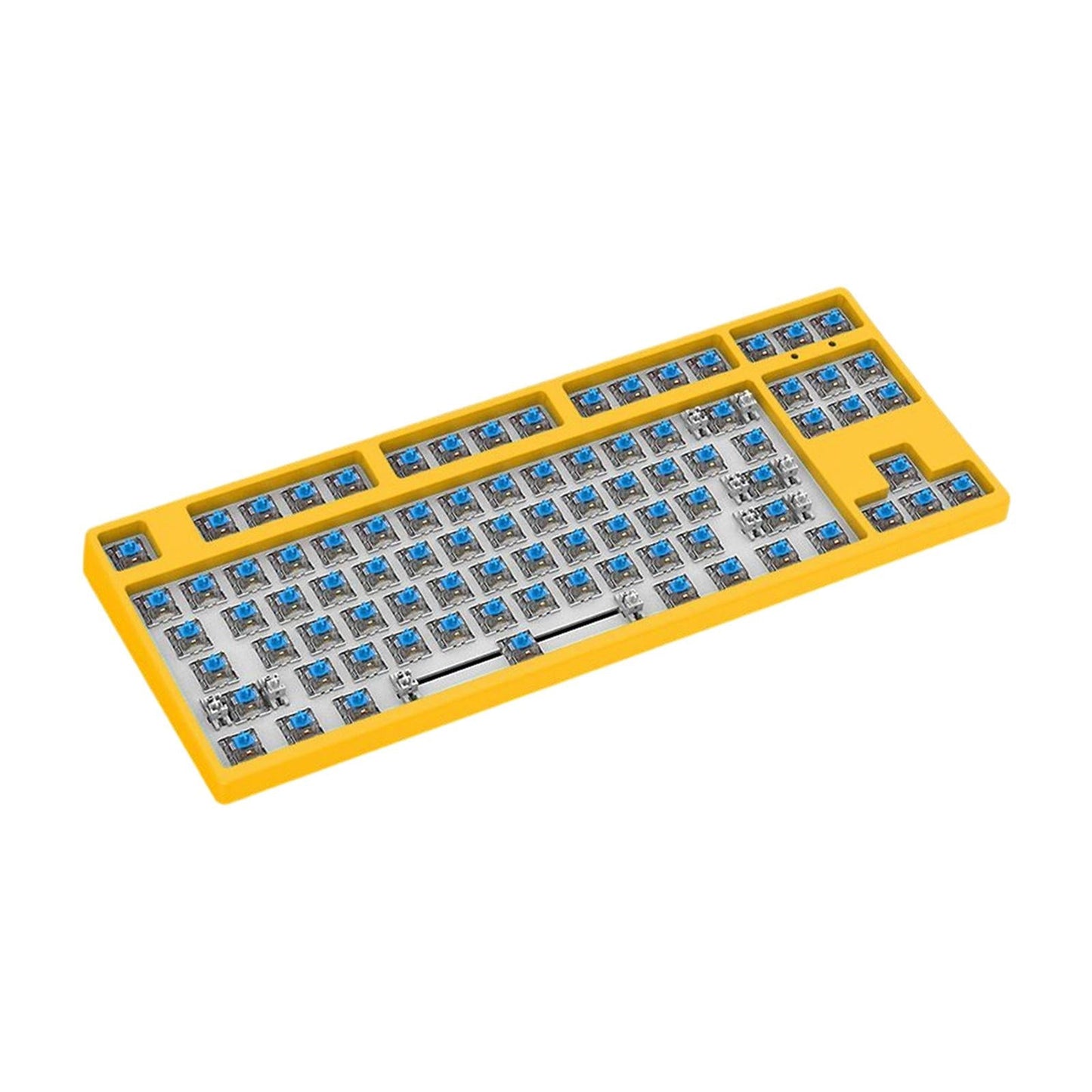 87 Keys DIY Wired Mechanical Keyboard Kit with Blue Switch for PC Parts Yellow