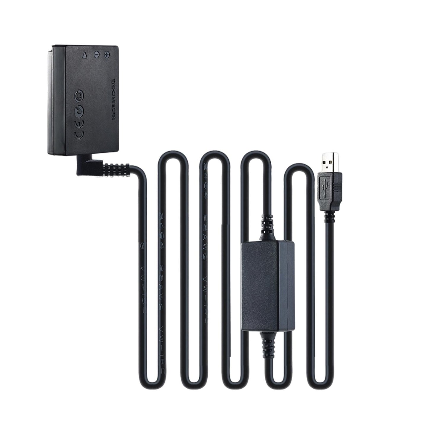 E12 Dummy Battery USB Power Adapter Kit for EOS M2 M10 M50 M200 Cameras