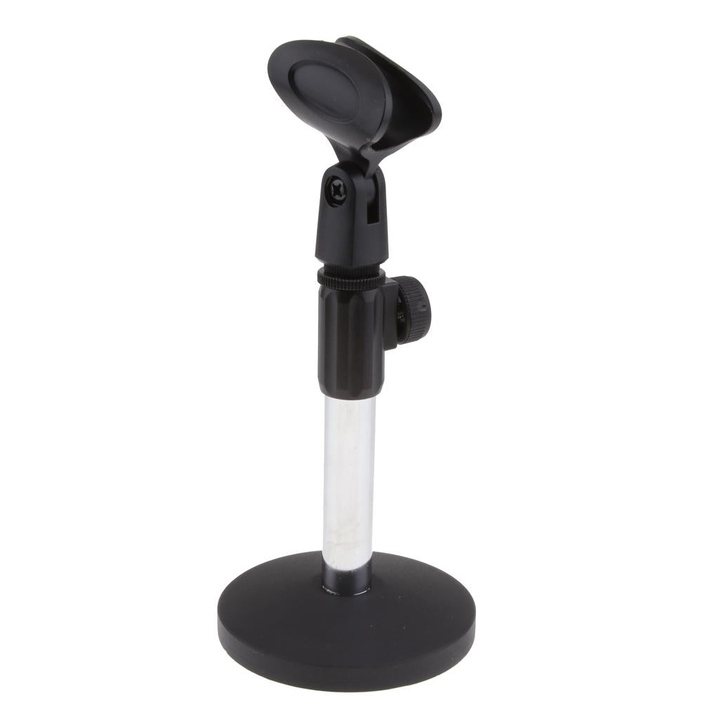Portable Steel Desktop Microphone Stand Holder for Podcast Meeting Lecture