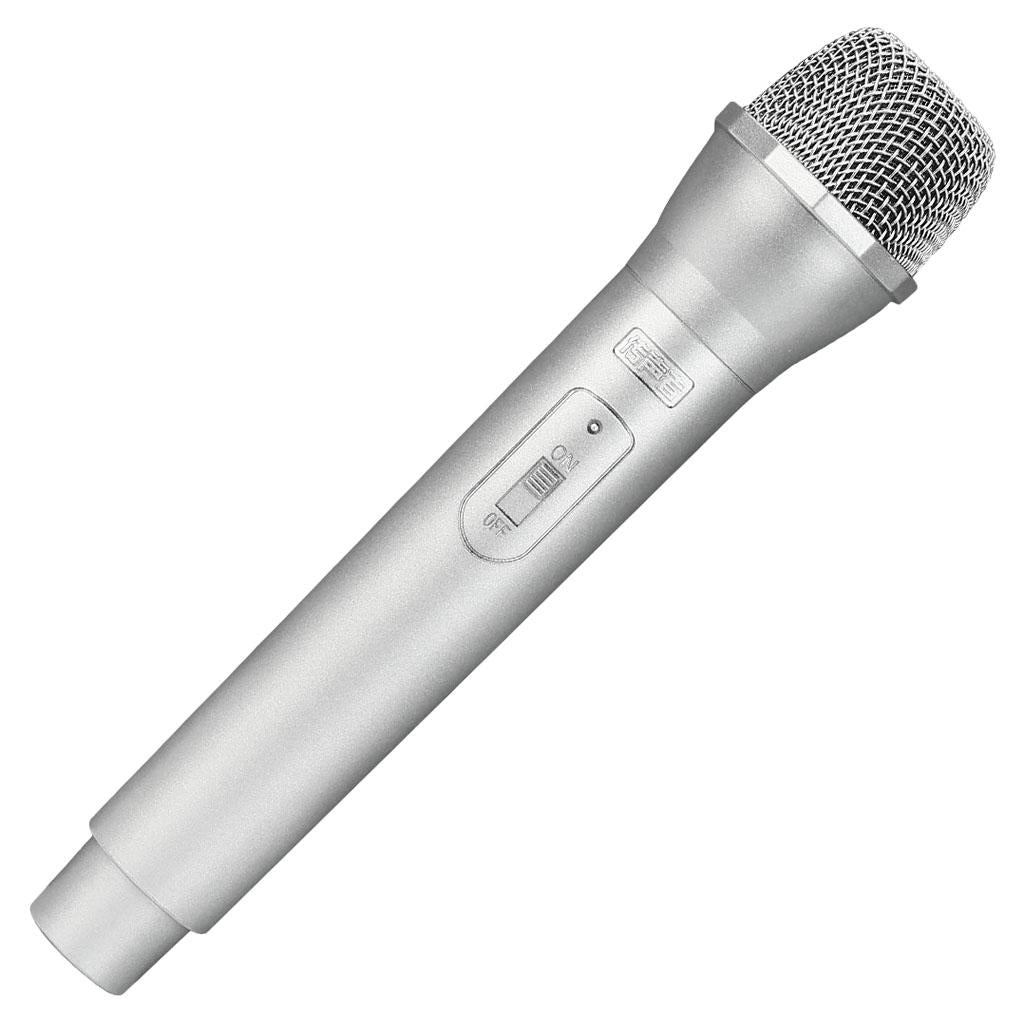 Artificial Plastic Wireless Microphone Props Fake Mic Toy Handheld Silver