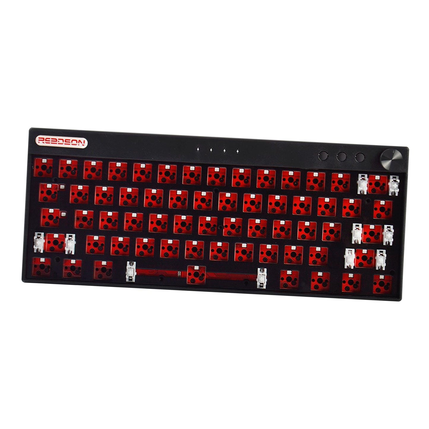 61 Keys Wireless Wired Mechanical Keyboard 2.4G Bluetooth for Tablet PC Black WL61 Plus