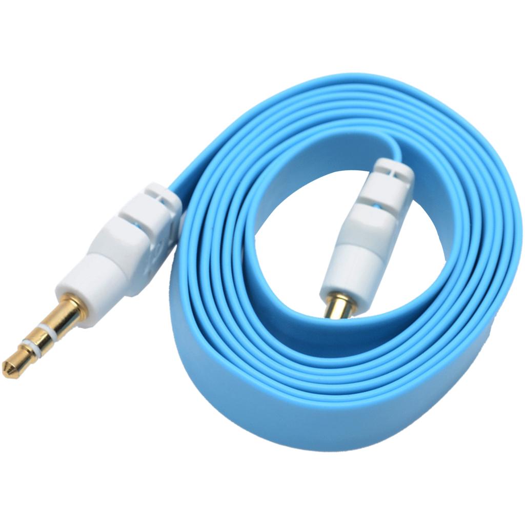 3.5mm Jack Male to Male Audio Cable Cord for Computer Mobile Phone Blue