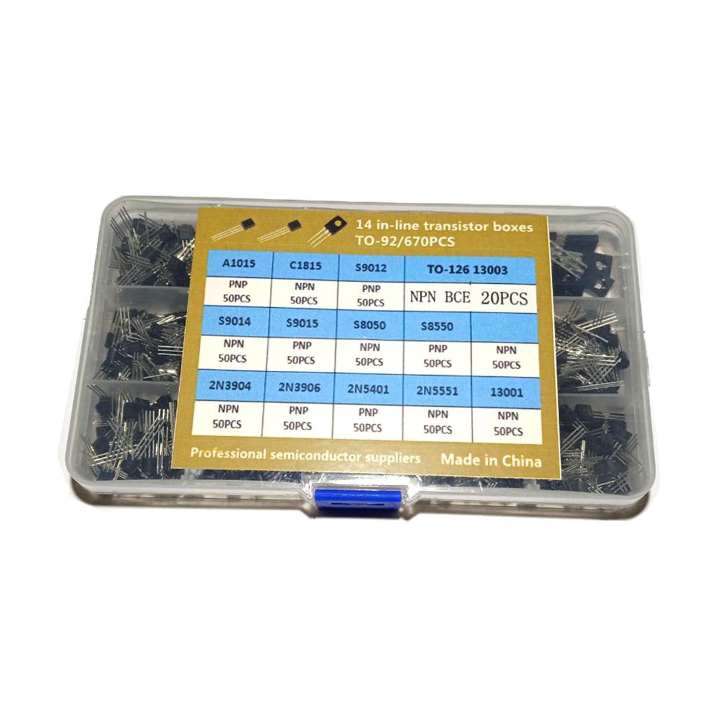 670 Pieces Transistor Kit Accessories for Electronic Projects