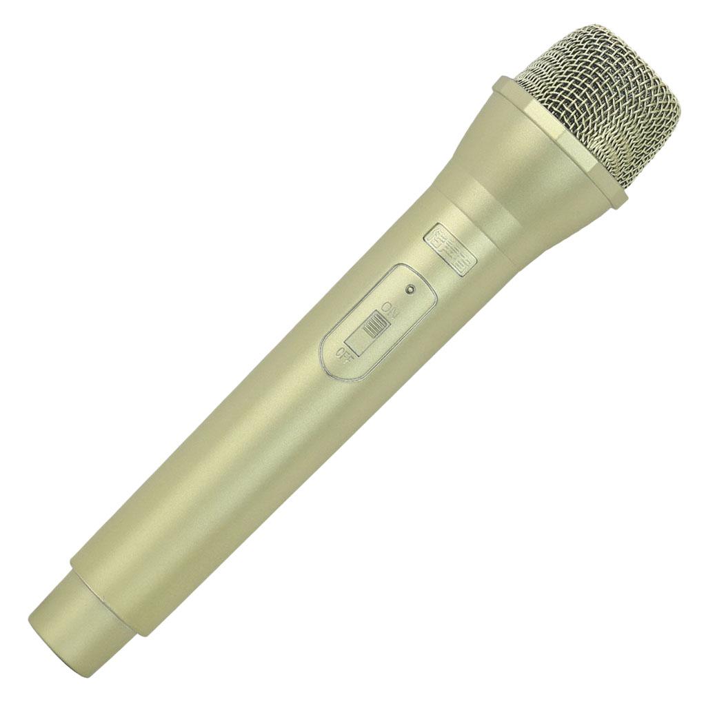 Artificial Plastic Wireless Microphone Props Fake Mic Toy Handheld Golden