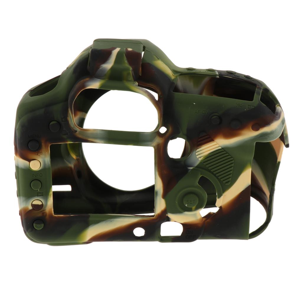 Protective Soft Silicone Case Cover Skin for Canon EOS 5D Mark II 5D2 Camo
