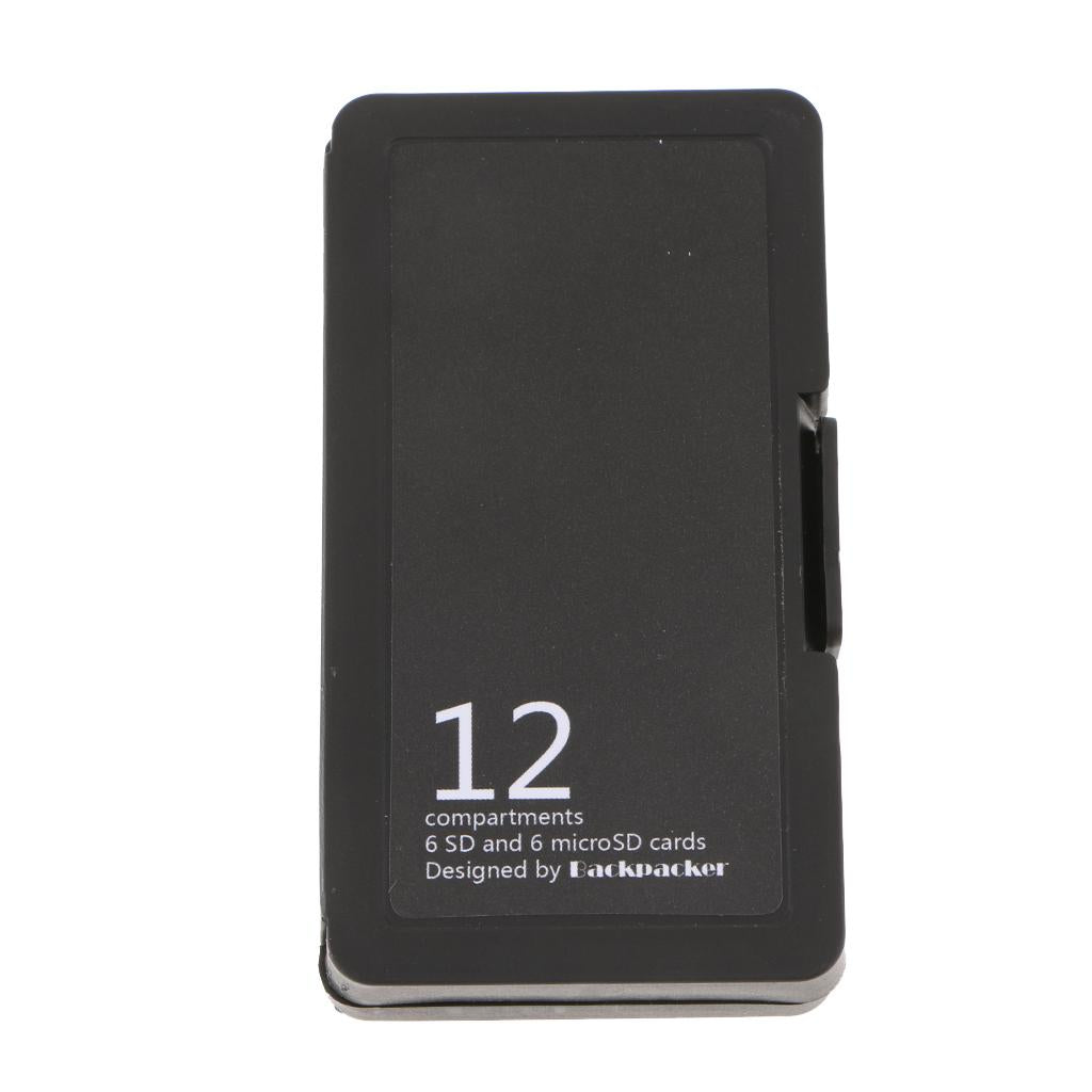 Memory Card Storage Box Carrying Pouch Case Holder Wallet for SD TF Black