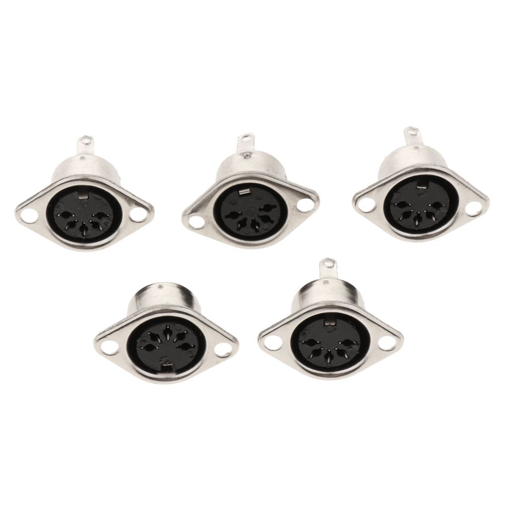 DIN Mini Pin Female Plug Audio Socket Connector for Keyboard/Mouse DIY 5 Pin