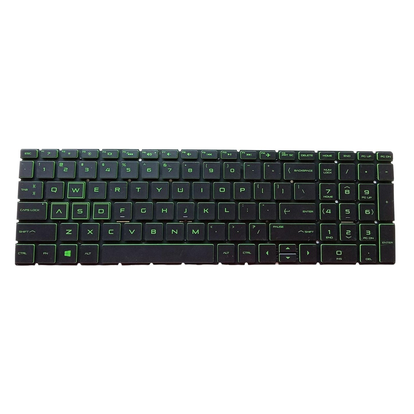 US English Keyboard Replaces for HP 15-Dx Tpn-C136 Professional Components Green Letter Black