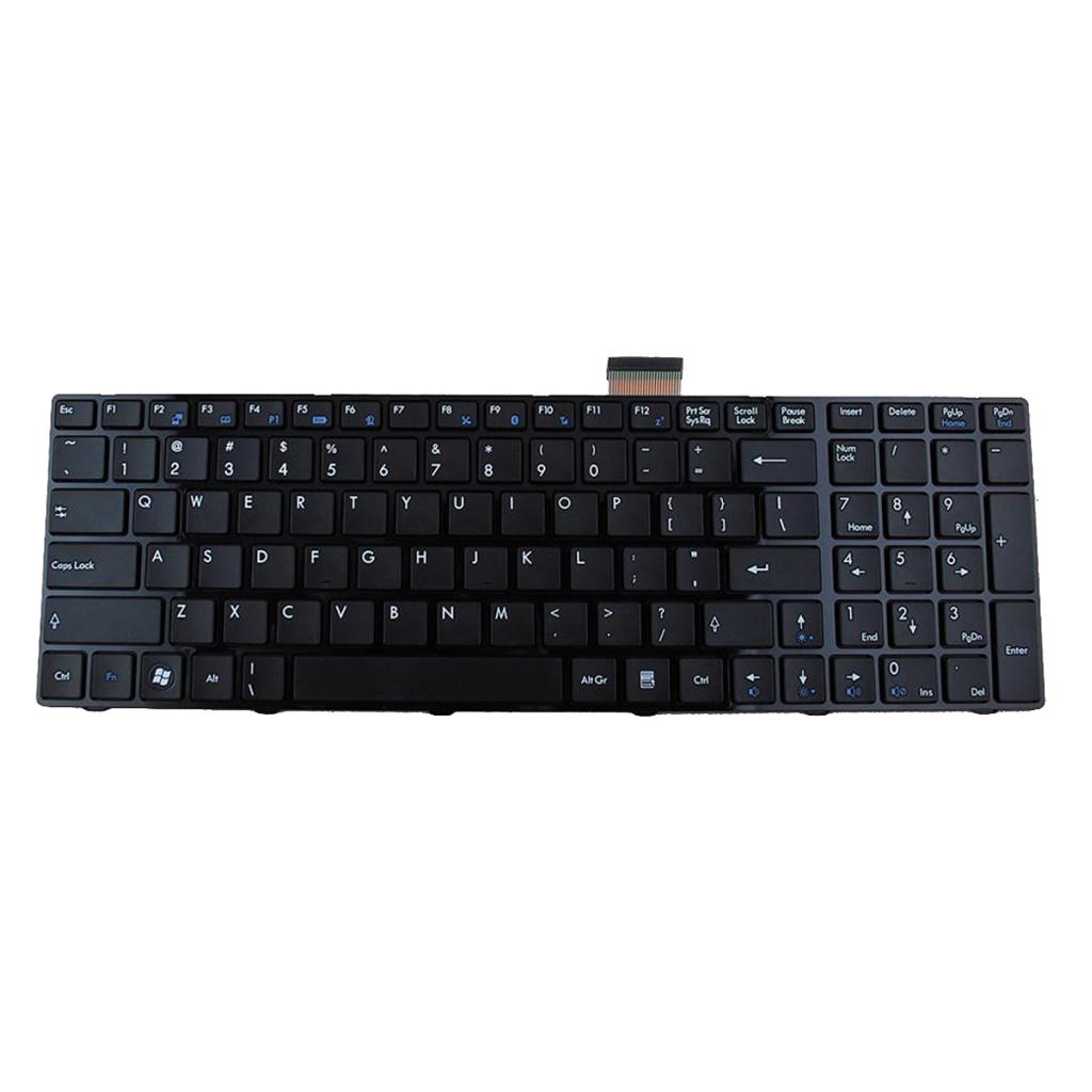 US Layout Keyboard Repair Parts for MSI GT660 Notebook PC Replace Black