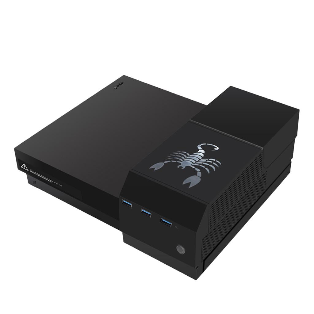 External Hard Drive Enclosure Case for Xbox One X 2.5inch 3.5inch Disk Dock 6TB Carved Scorpio Image Decoration