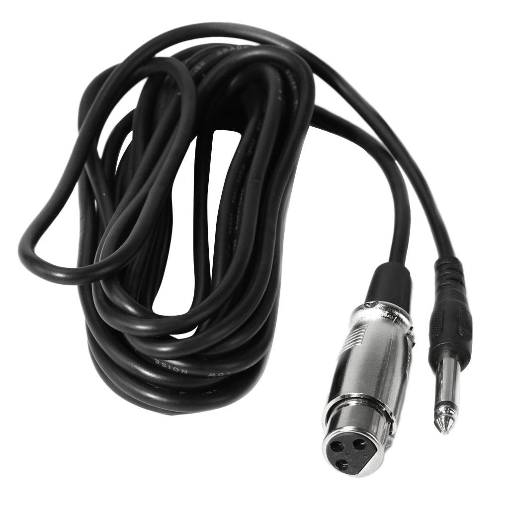3 Pin XLR Female to 1/4 TRS 6.3mm Stereo Male MIC Microphone Audio Cable 2M