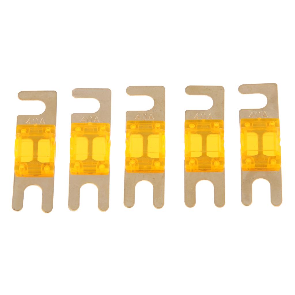 5Pcs Mini Small Car Truck Fuse Kit Auto Blade Fuse Plug In Fork Fuse 40A
