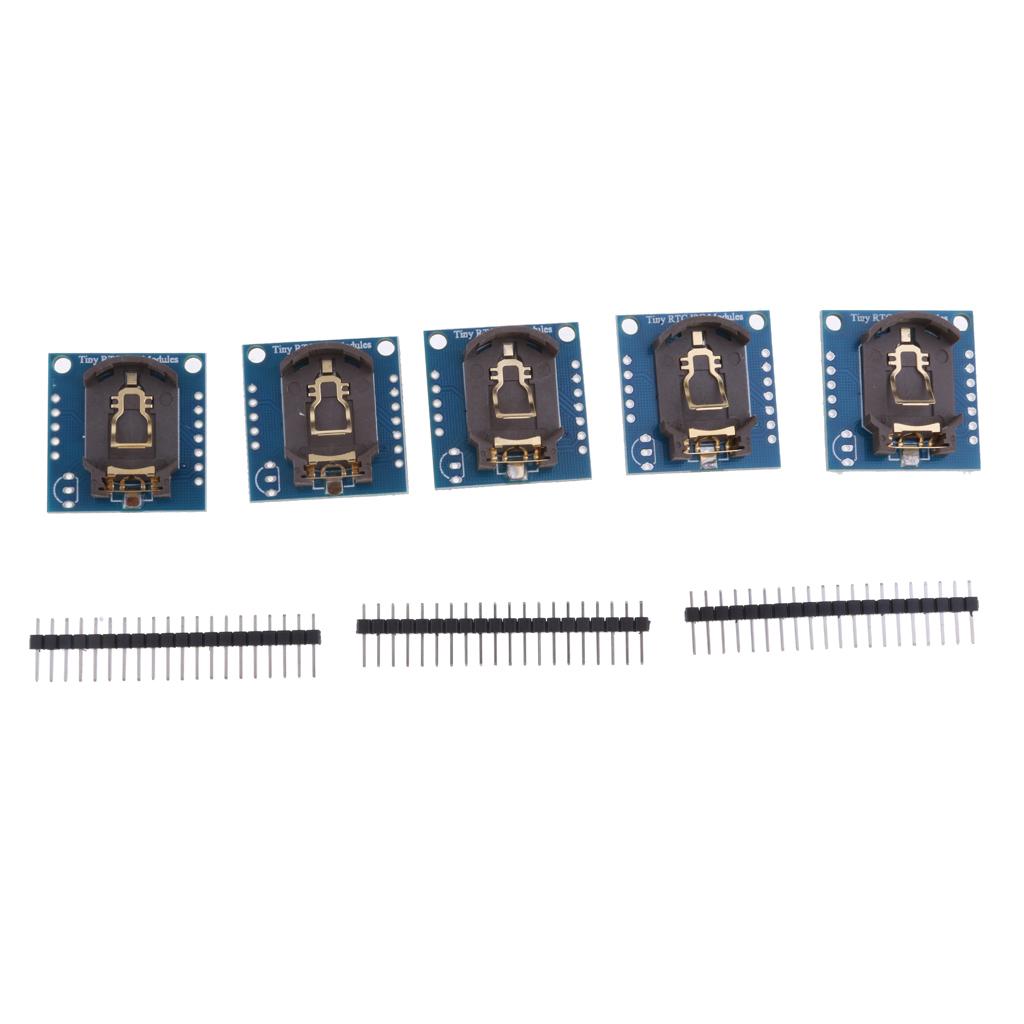 5PCS I2C Tiny RTC DS1307 Real Time Clock Module AT24C32 Board for Arduino