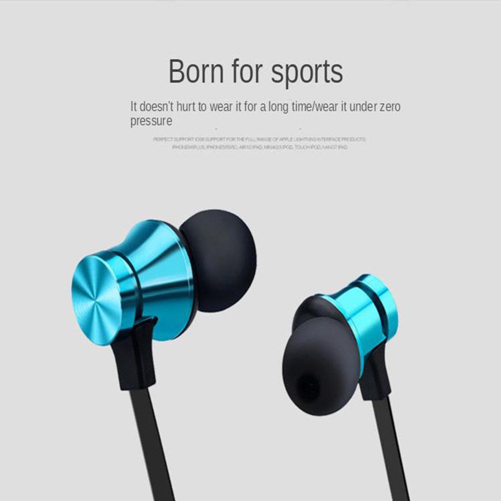 Magnetic Bluetooth In-ear Earphone Sport Blue