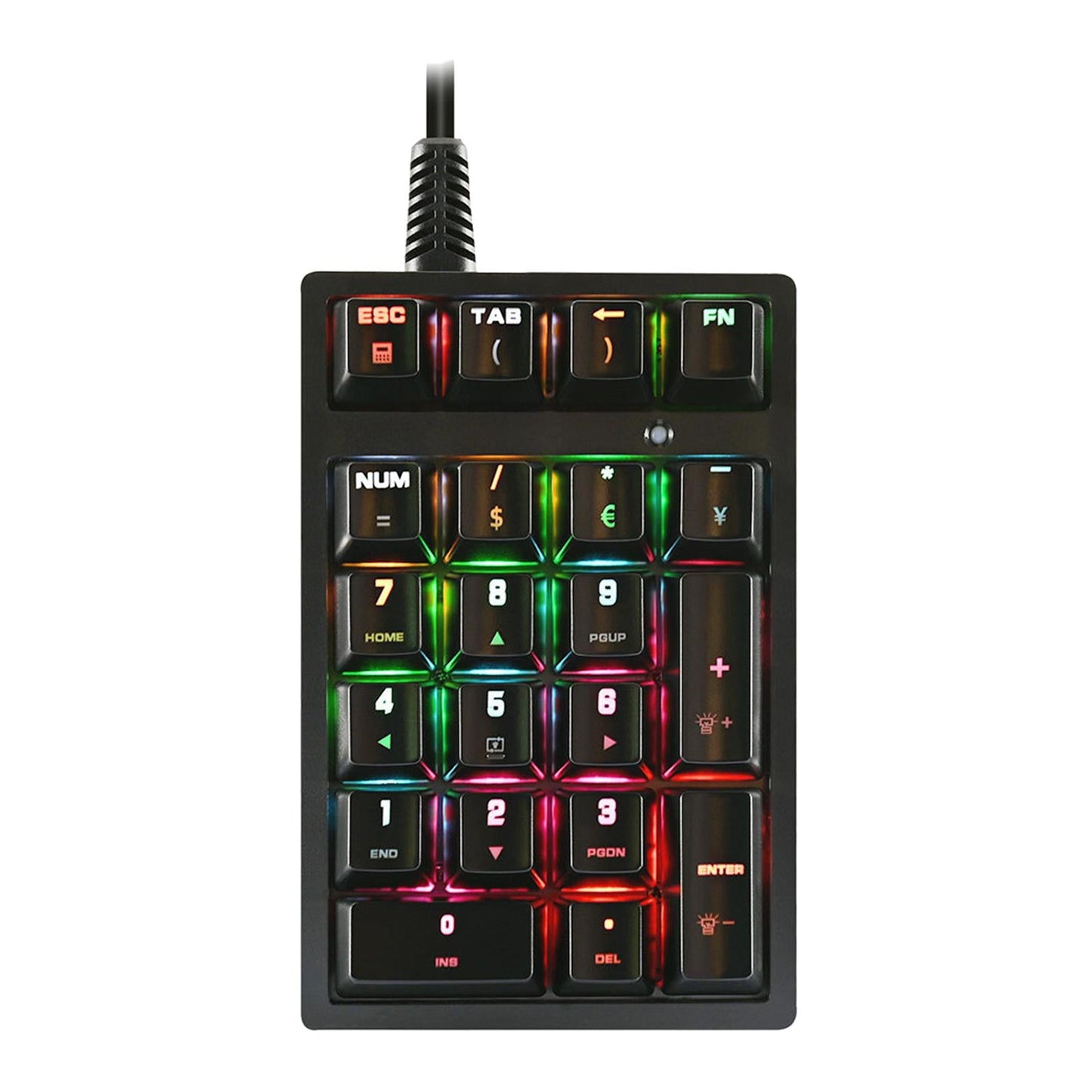 K21 Mini Numpad 21 Keys Plastic USB-C RGB Wired for Home Use Gaming Computer