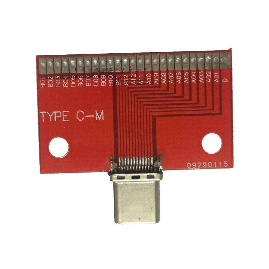 USB3.1 Type C Test Male Plug Socket Connector Adapter Module with PCB Board