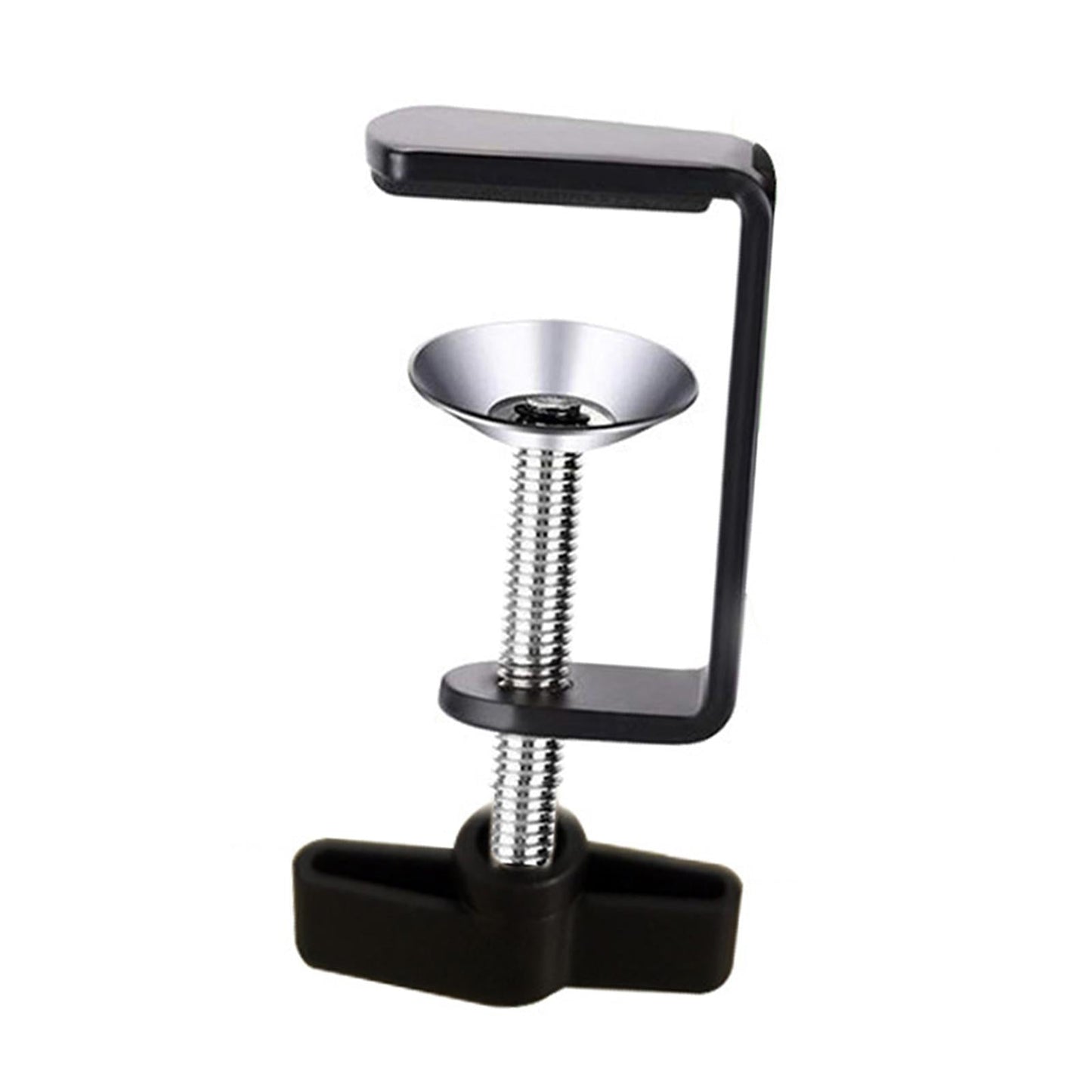C Shape Table Mount Fixed Clip Wide Application for Desktop Desk black knob