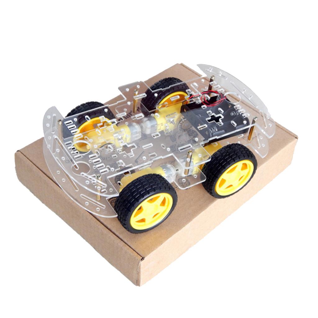 Beginners 4WD Smart Robot Car Chassis Kit DIY with Speed Encoder for Arduino