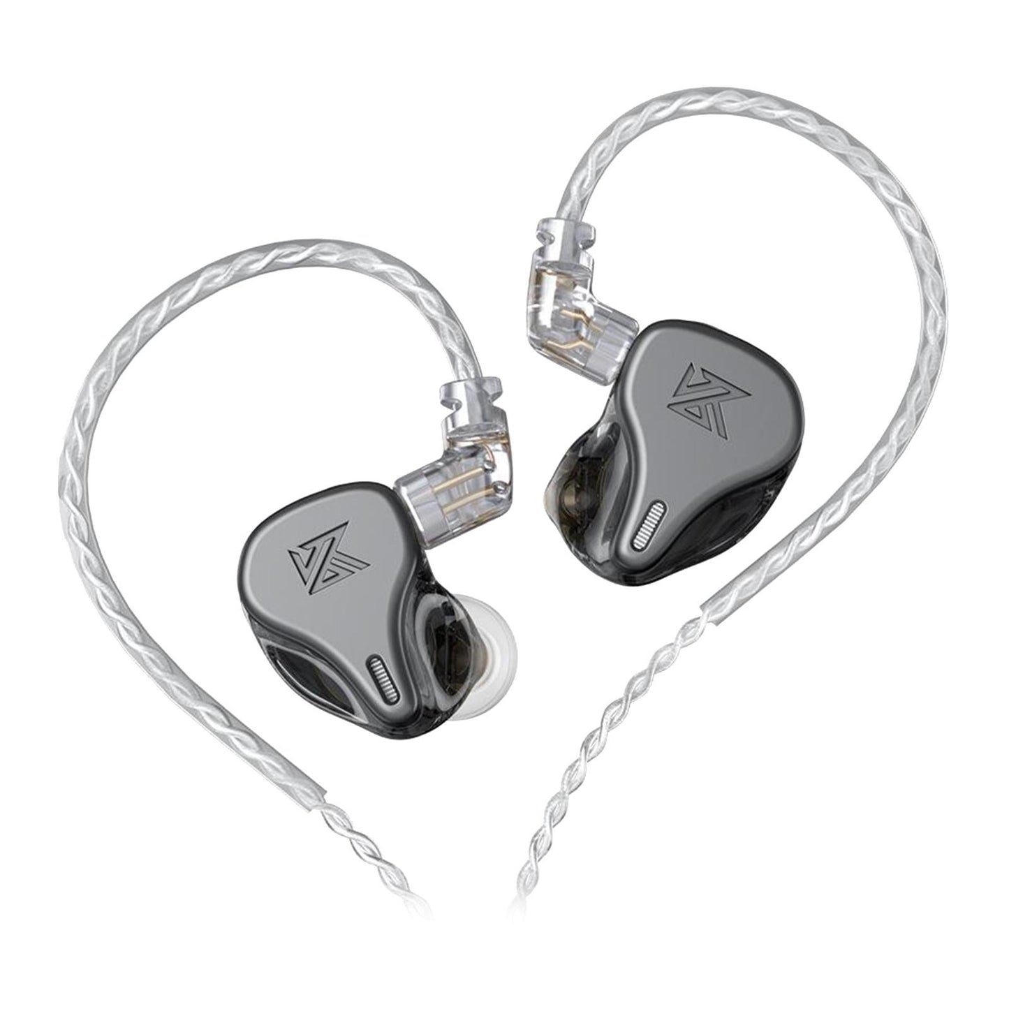 DQ6 3DD HIFI Bass Noise Cancelling Earphone in-Ear Headset Gray Standard