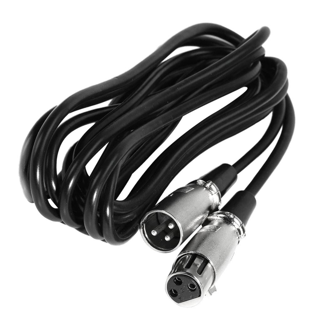 XLR Micr Cable, XLR Male to XLR Female Balanced 3 PIN Mic Cables, Black 7m