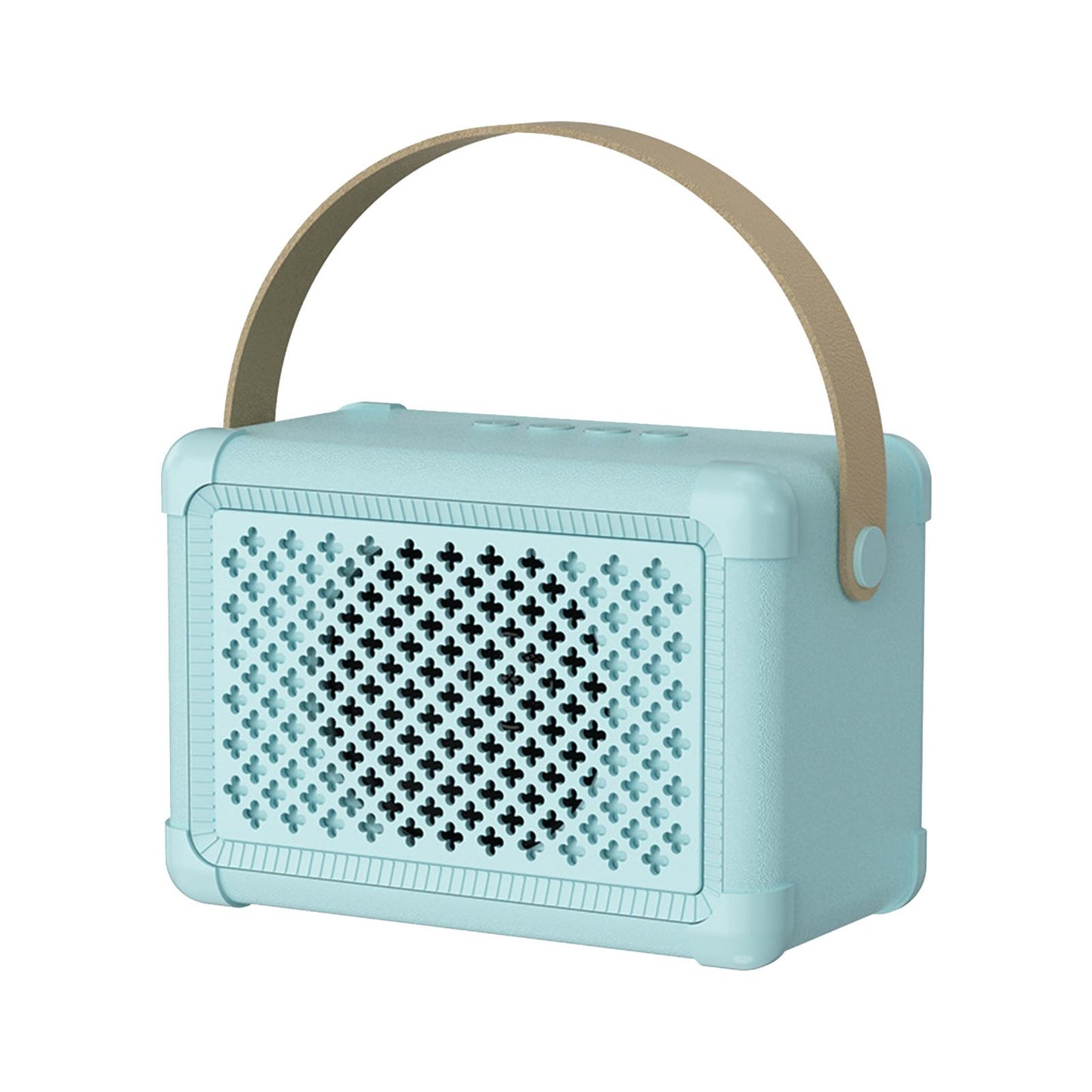 Retro Speaker Strong Bass with TF Card music Player for Office Party Blue