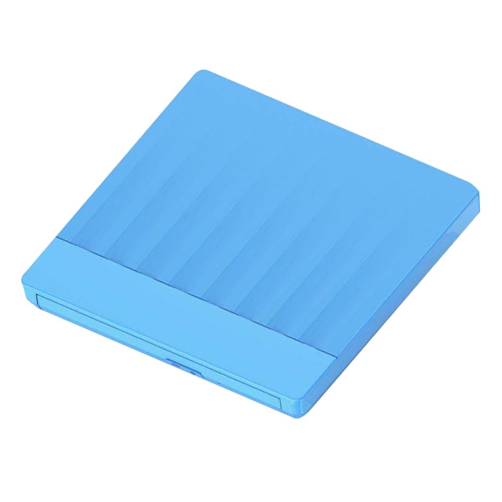 External DVD Burner USB 3.0 CD/DVD ROM Player Writer for Mac Windows Laptop Light Blue