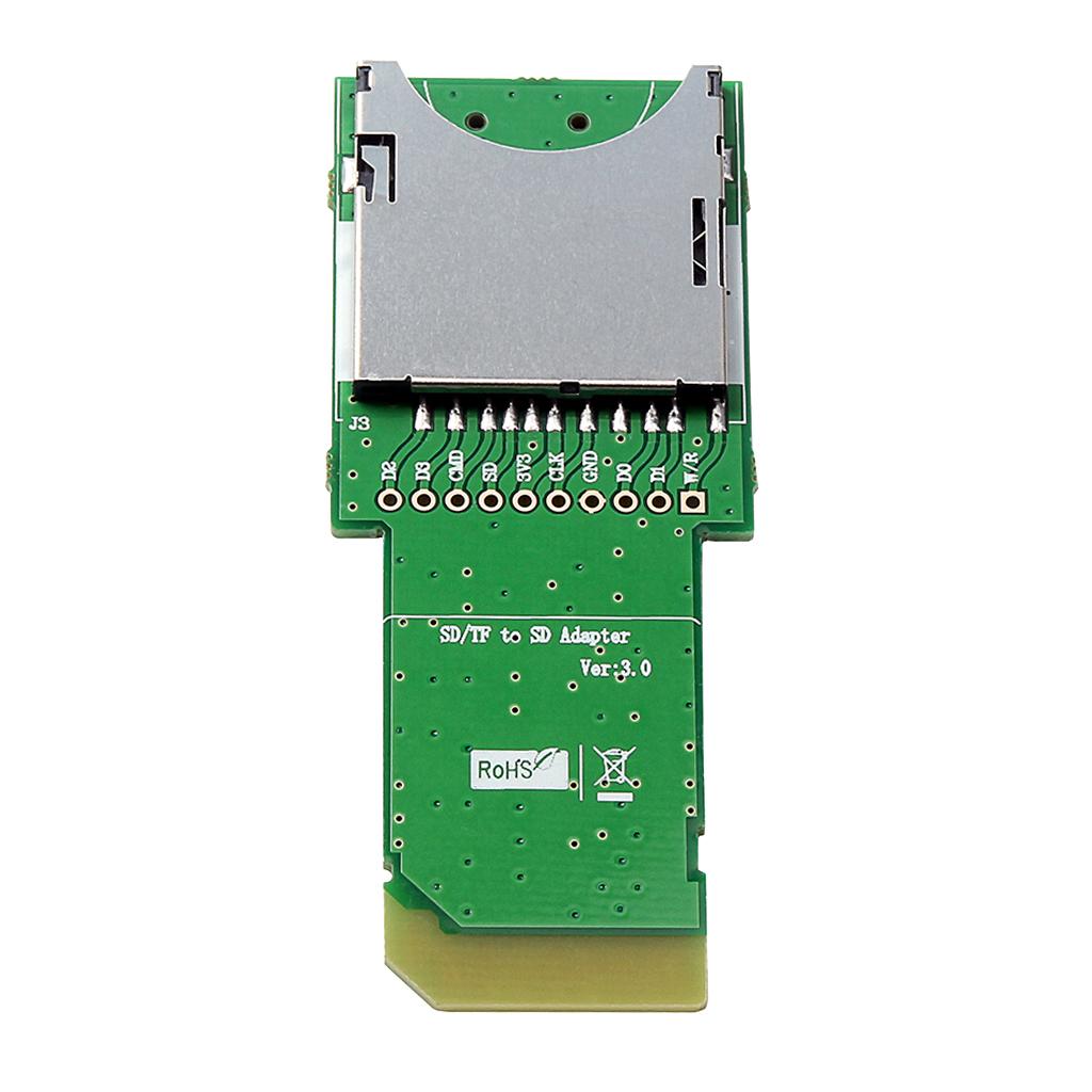 SDHC SD TF Card to SD Card Reader Slot Converter Adapter Extension Card