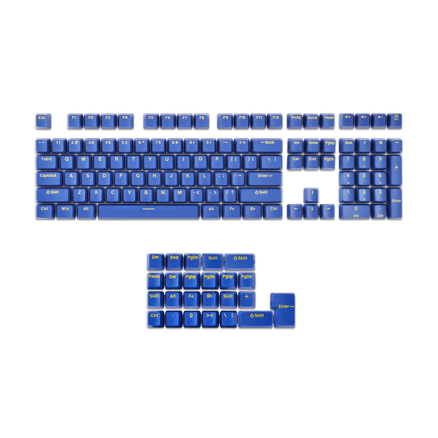 132 Keycaps PBT Universal Simple Themed for Keyboard Accessories Blue