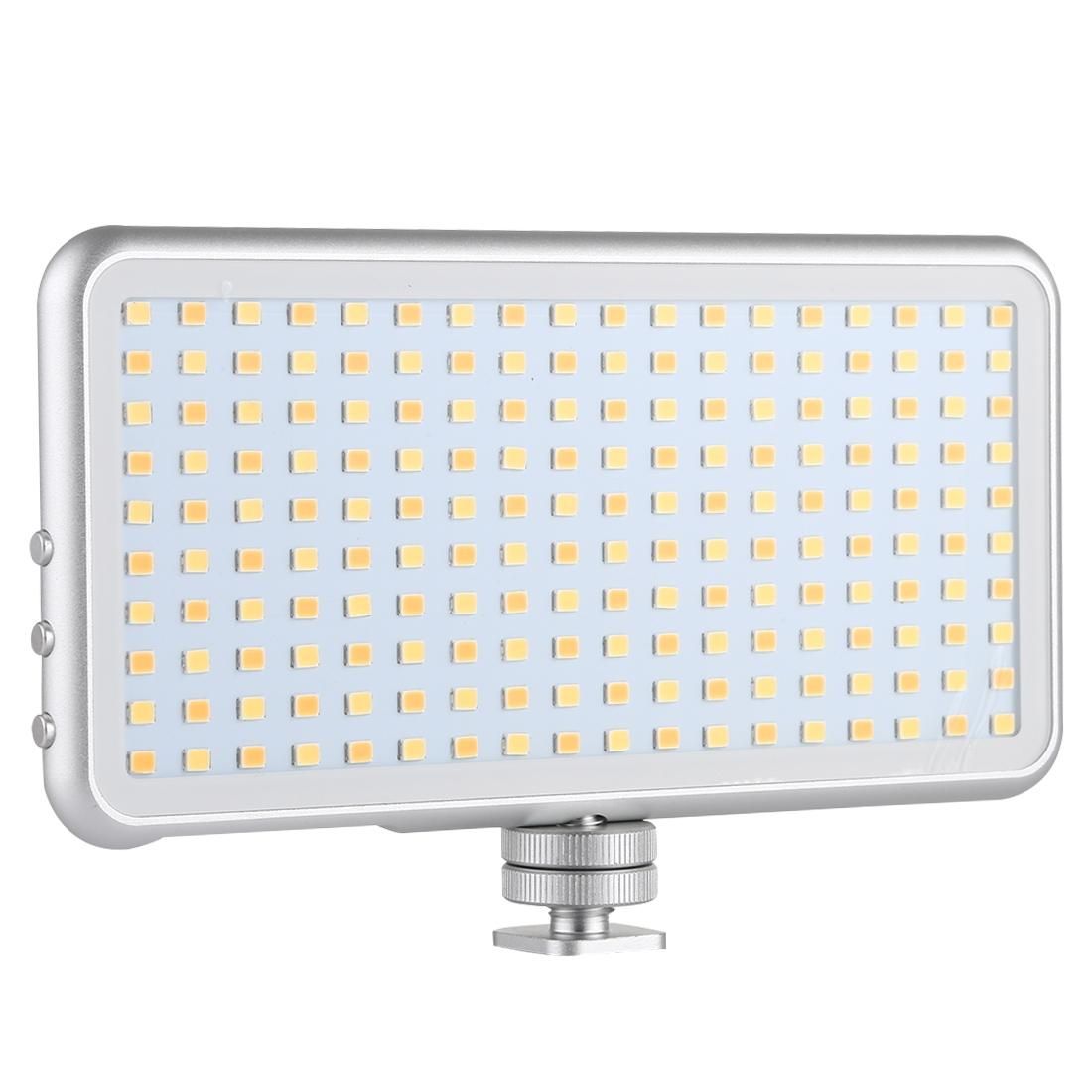 LED011S Pocket 180 LEDs Professional Vlogging Photography Video & Photo Studio Light with OLED Display & Cold Shoe Adapter Mount for Canon / Nikon DSLR Cameras