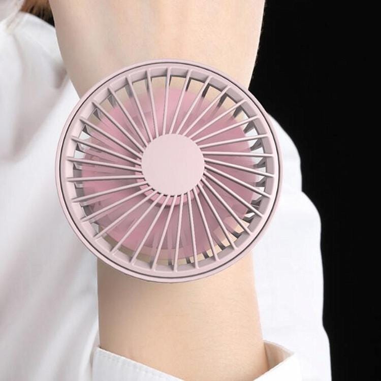 Band Fan Mini Lazy Portable Wrist Small Fan (Pink)