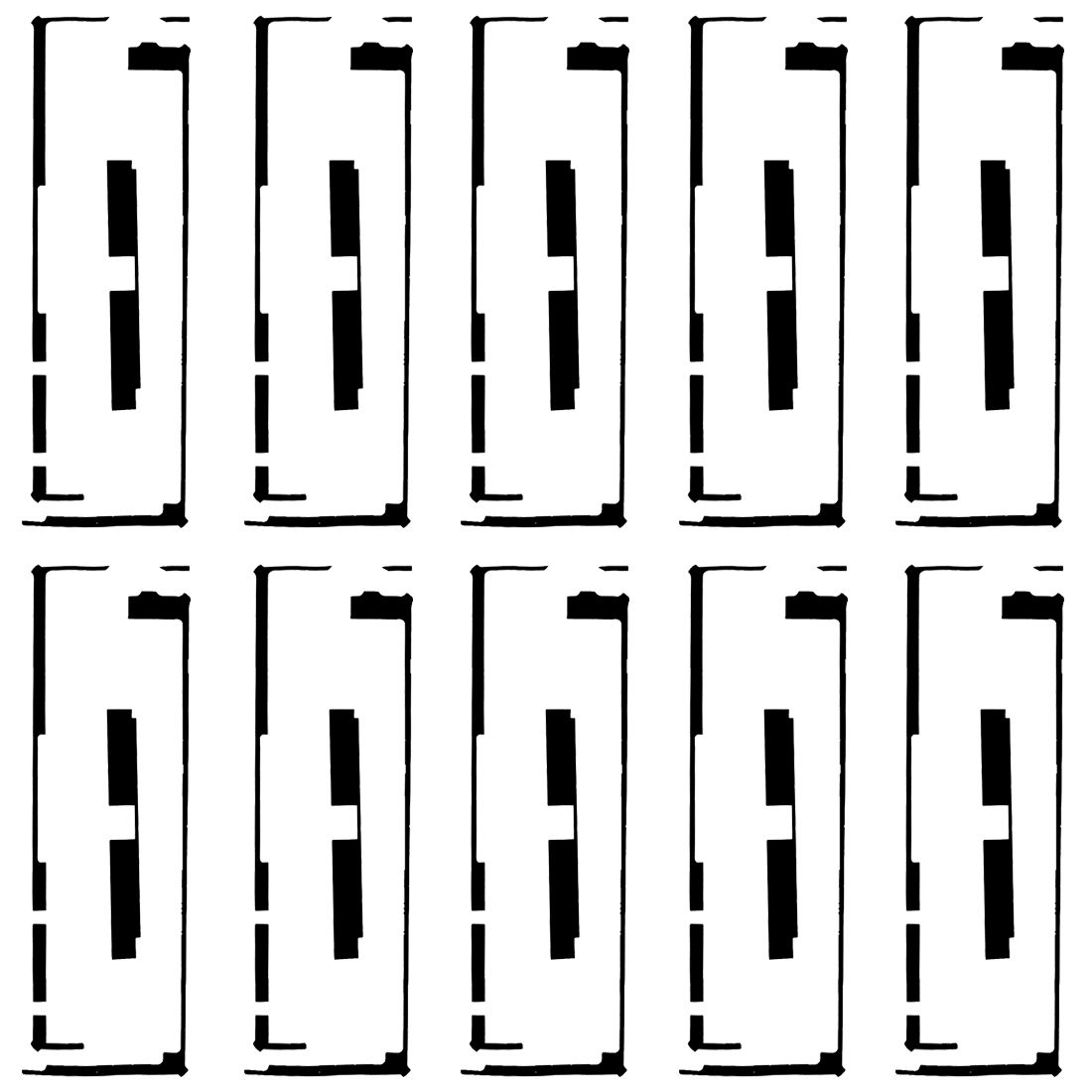 10 PCS for iPad 4 / New iPad (iPad 3) Touch Panel Digitizer Adhesive