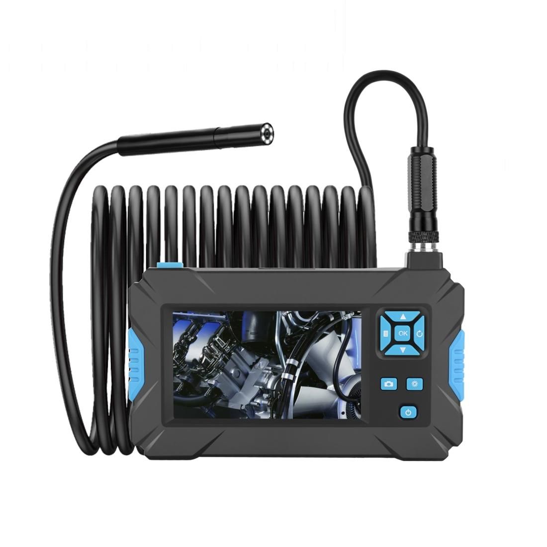 P30 IP67 Waterproof 4.3 inch HD Portable Endoscope Hard Cable Industrial Endoscope, Cable Length: 2m (Blue)