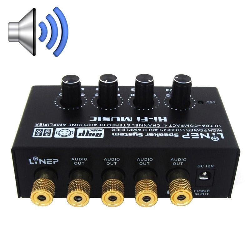 A908 One In Four Out Audio Signal Amplifier